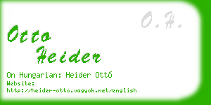 otto heider business card